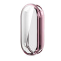For Xiaomi Mi Band 9 Full Cover PC Case For Xiaomi Mi Band 8 Screen Protector For Mi band8 Protective Case TPU Watch Case Qme Pink for Mi Band 9