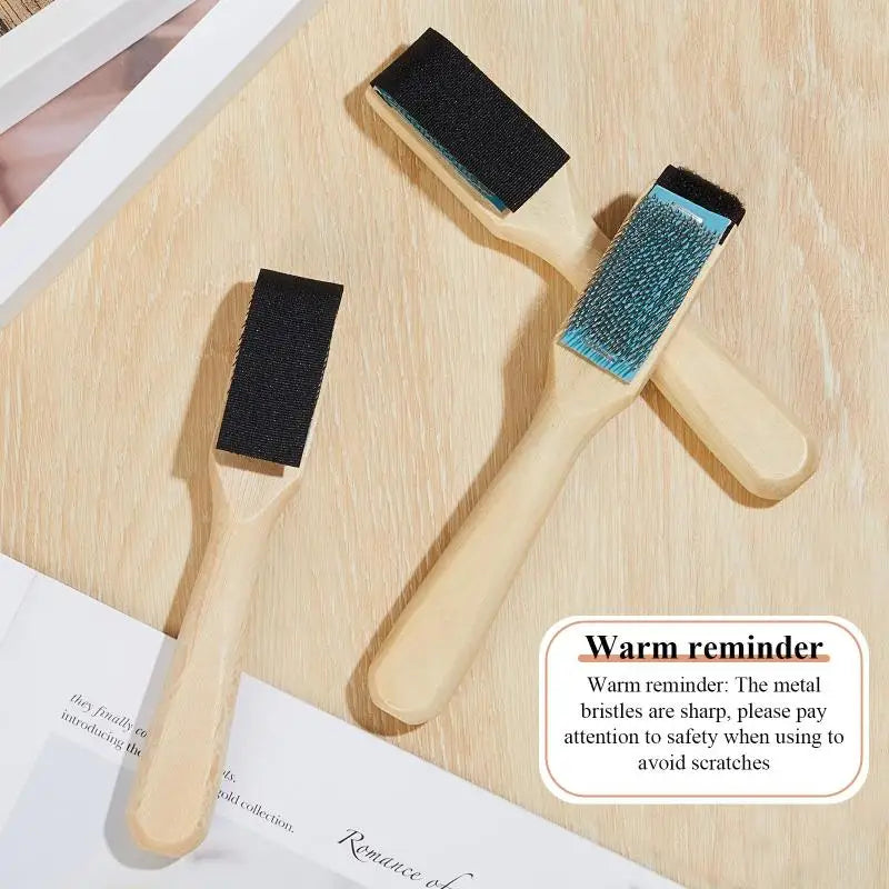 Head Dance Shoes Cleaning Brush Durable Practical Wooden Suede Sole Qme
