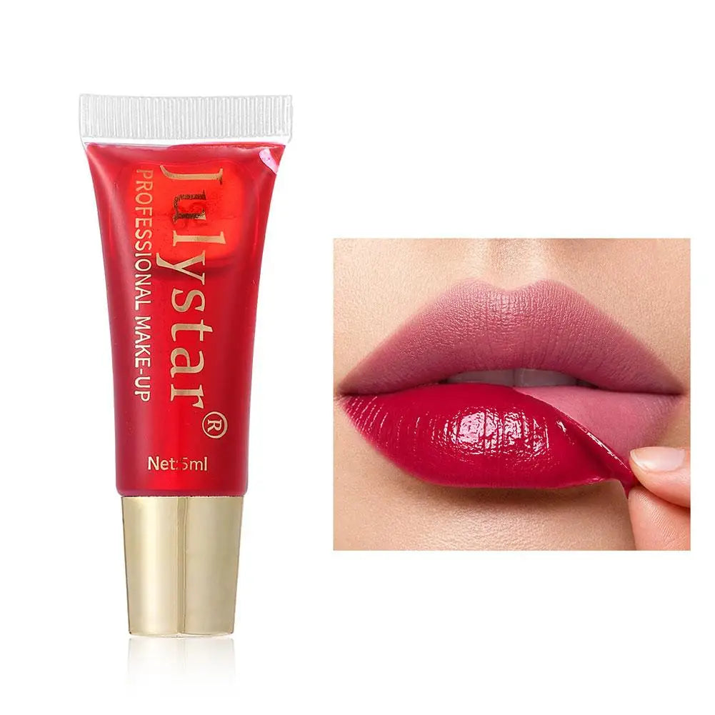 6-color Peel Off Lip Gloss Waterproof Long-lasting Black Red Tear-off Lipstick Liquid Non-stick Cup Moisturizer Lip Stain Makeup Qme 05 CN