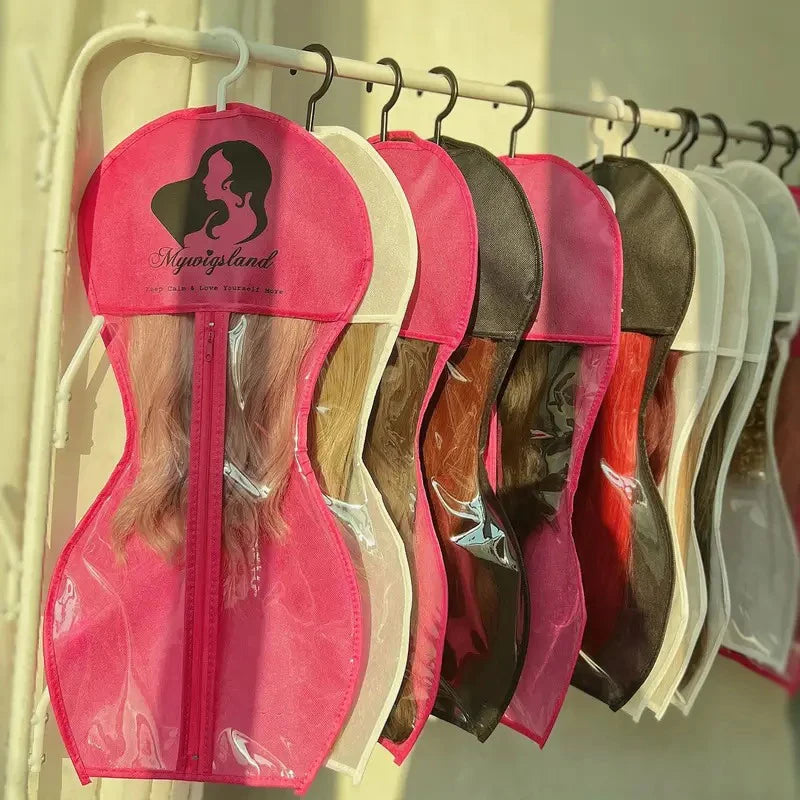 Foldable Multiple Wigs Accessories Unisex Wig Storage Bag Hanger Qme