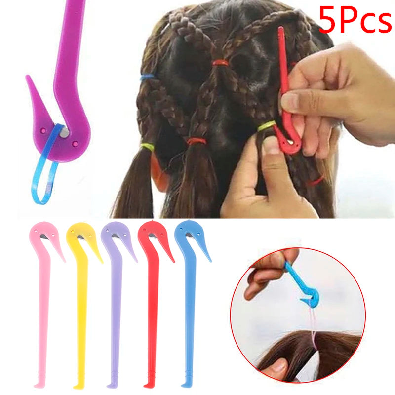 5Pcs Hair Bands Rubber Cutter Girls DIY Styling Headwear Band Cutting Tool Qme