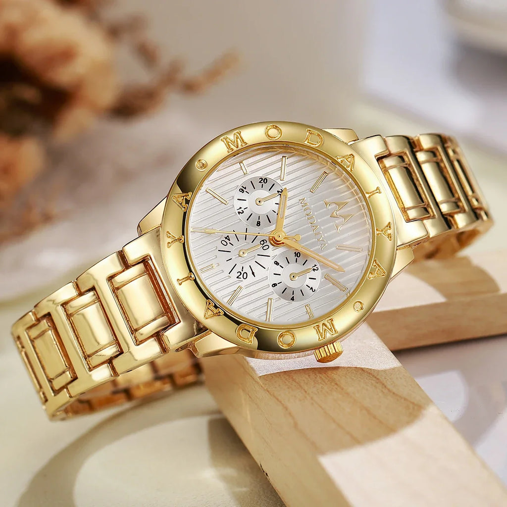 Women's Luxury Watches Fashion Bracelet Stainless Steel Quartz Wrist Watches For Ladies Watch Girls Gift Watch mujer Qme