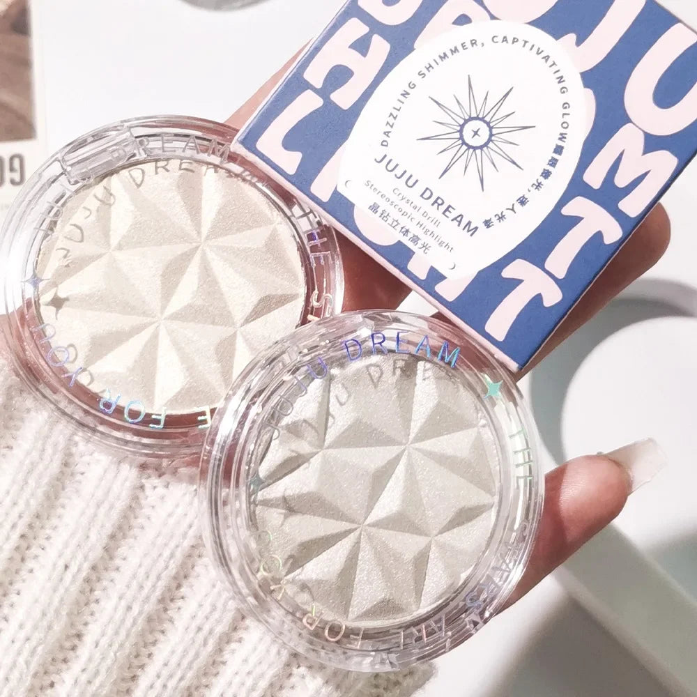 Shimmer Diamond Glow Highlighter 2-Color Palette Contour Brighten Qme