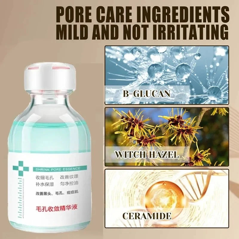Smooth Pores Repair Essence Firm Cosmetics Pore Shrink Face Serum Qme