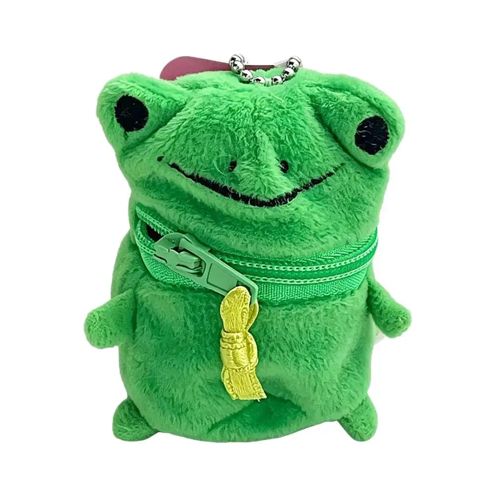 Keychain Bag Plush Coin Purse Charm Cartoon Doll Protective Case Qme frog