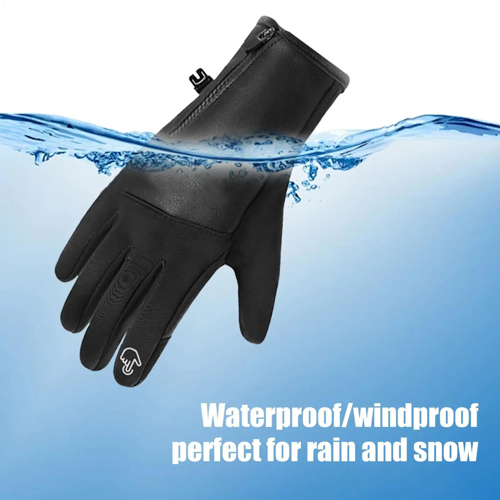 one size USB Touch Screen Gloves Heated Motorcycle Gloves Cycling Running Ski Winter Gloves Hiking Walking Anti-Slip Gloves Qme