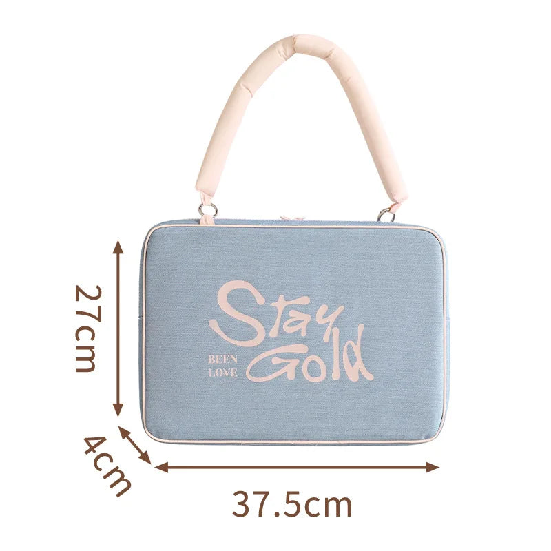 A 13.3/14 inch fluffy laptop case, suitable for MacBook Air iPad Pro and Huawei iPad laptop cases, fashionable laptop soft cases Qme HackerPortDenimLarge