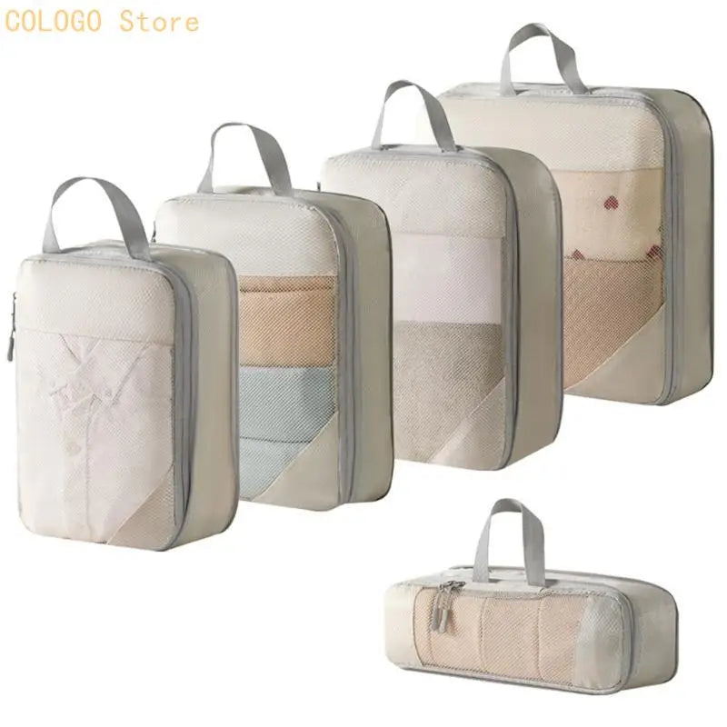 Compressible Travel Luggage Organizers Portable Packing Cubes Clothes Qme 3 CN