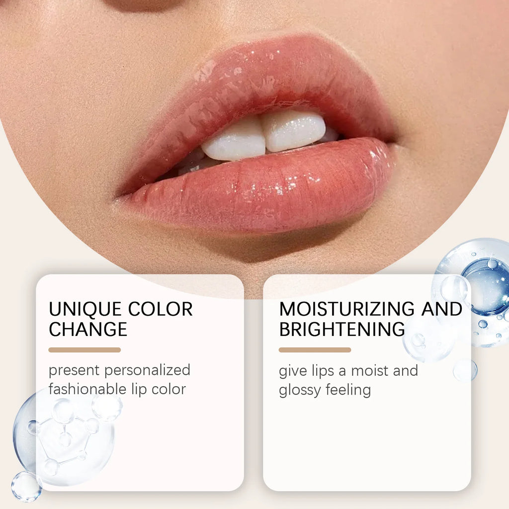 Gold Foil Color Changing Lip Balm Nourishing Transfer Proof Moisturizing Lipstick Temperature Sensitive Long Lasting Lip Care Qme