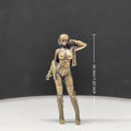 Brass Paintable Modern High-heeled Beauty Model Doll Miniature Figure Model Ornaments Car Model Qme 1pcs