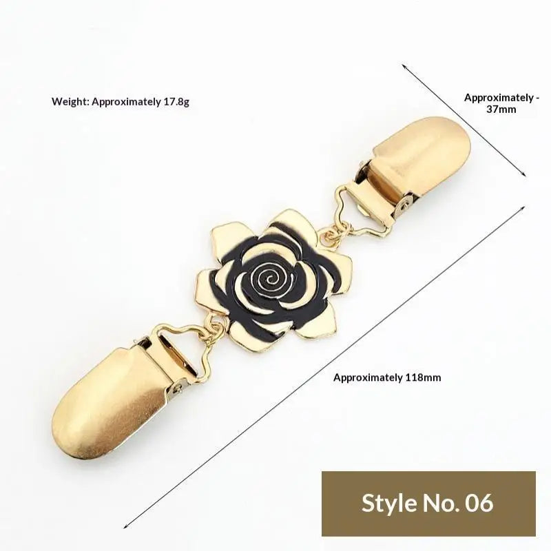 Elegant Sweater Clips Retro Back Cinch Shawl Cardigan Collar Clip To Tighten Dress Pant Waist Tightener For Women Girls Clothing Qme A6