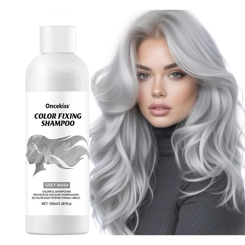 Semi-permanent Hair Coloring Shampoo Invisible Protects Fixes Qme Grey