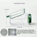 1 Side Opening Salad Box Leak Proof Cup Plastic Storage Can Vertical Qme green