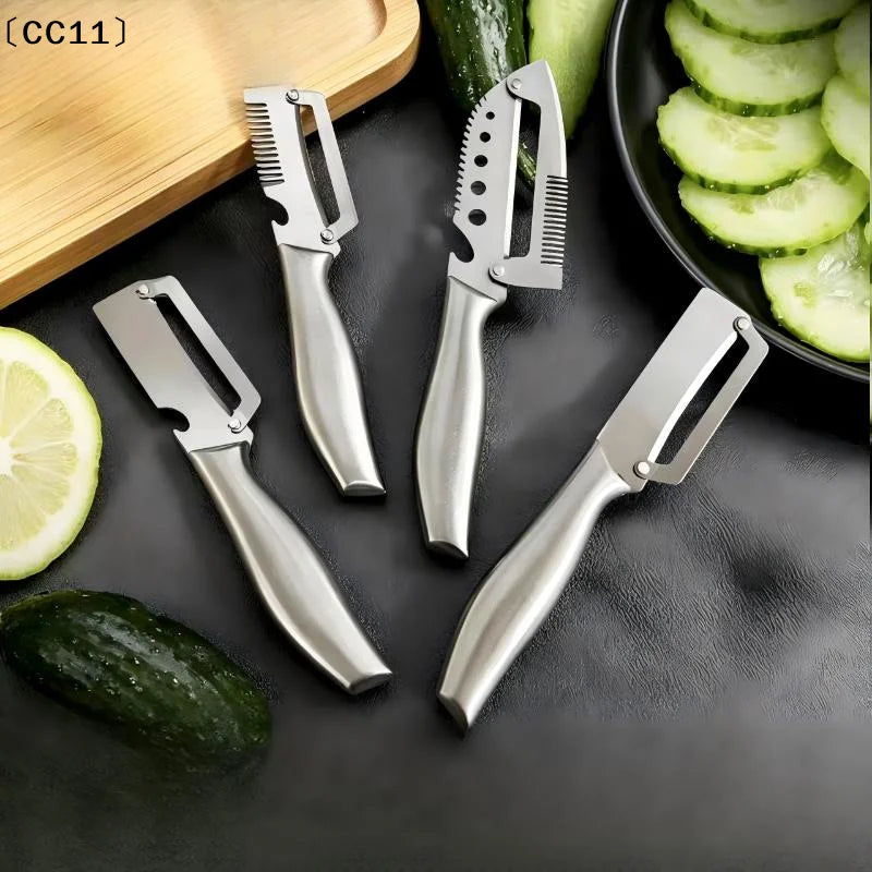 Multi-function Vegetable Peeler Kitchen Stainless Steel Handle Bottle Qme