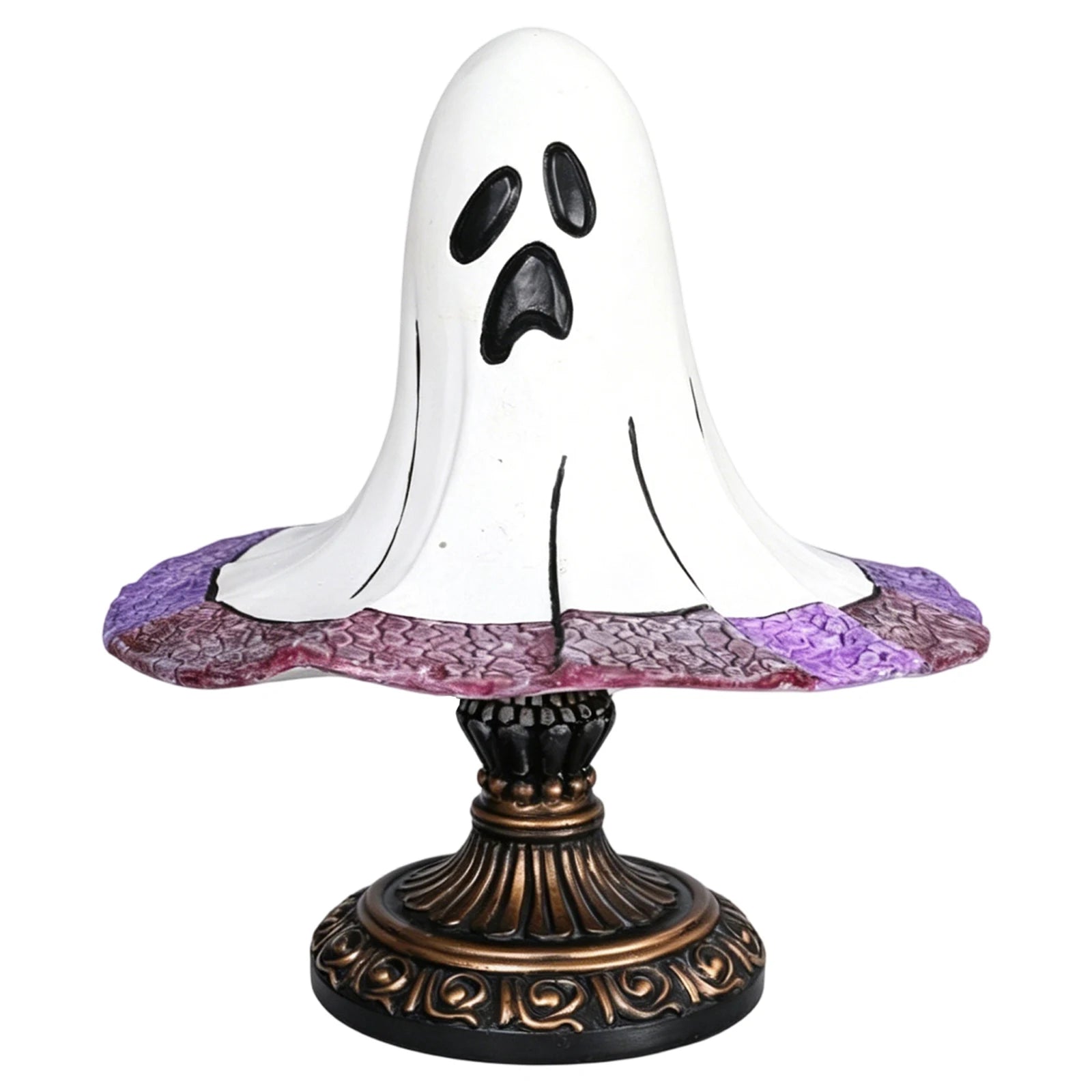 Gothic Witch Hat Pumpkin Resin Night Light Warm Enchanting Glow & Versatile Decorative Lamp for Halloween Home Decoration Qme Style B USB Type-C