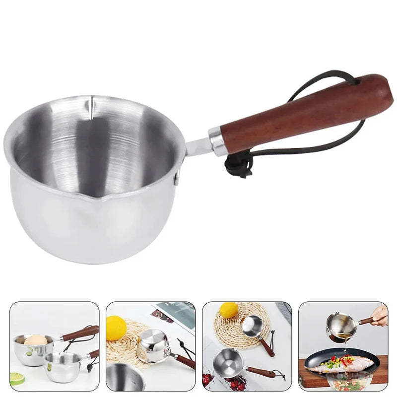 Stainless Steel Oil Pan Kitchen Cookware Cooking Tools Small Pot Qme