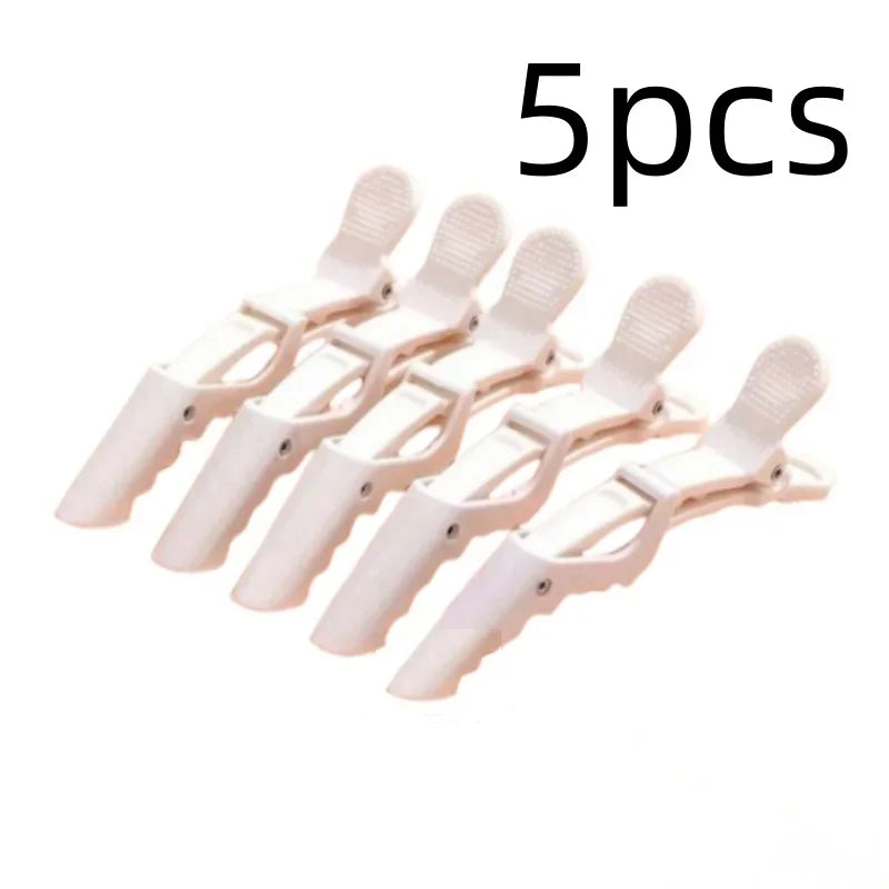 5-30pcs Alligator Hair Clip Plastic Nonslip Hairpin Black Pink Durable Hair Clamp Hairdressing Styling Accessories for Woman Man Qme 5pcs White