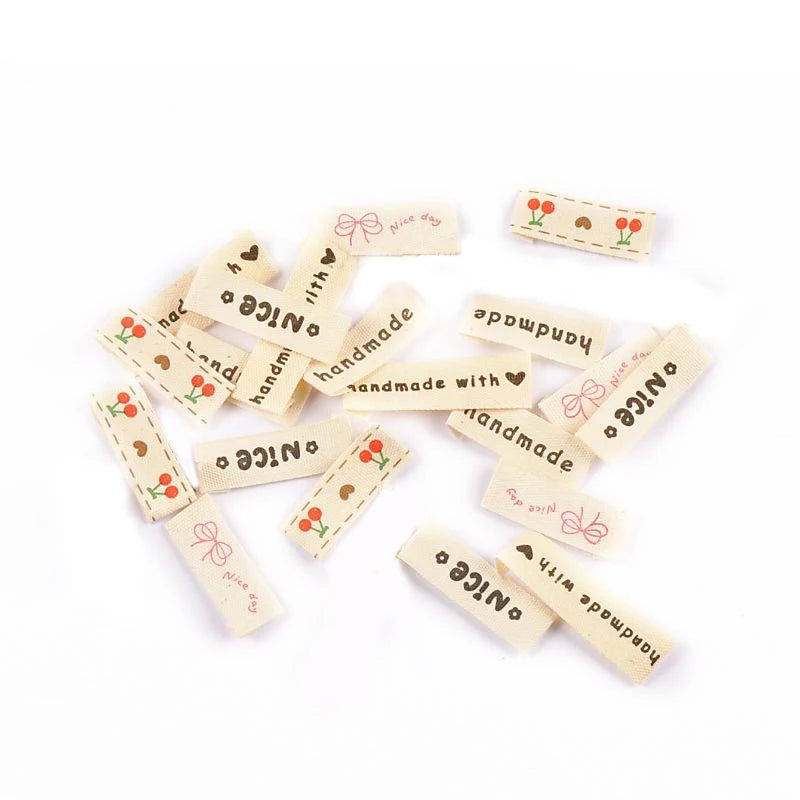 50pcs 8-40mm Mixed Pattern Label Handmade DIY Label For Clothing Labels Shoe Bag Accessories Artistic Decorations cp3806 Qme