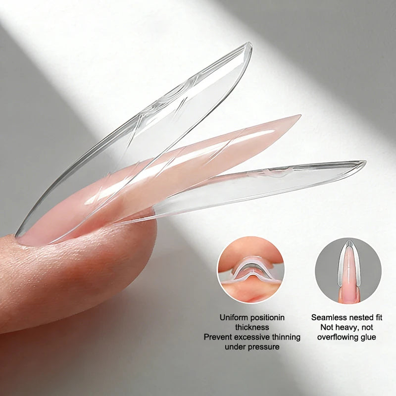 Sandwich Dual Nail Forms Quick Extensions-dual T-shaped Ellipse Qme