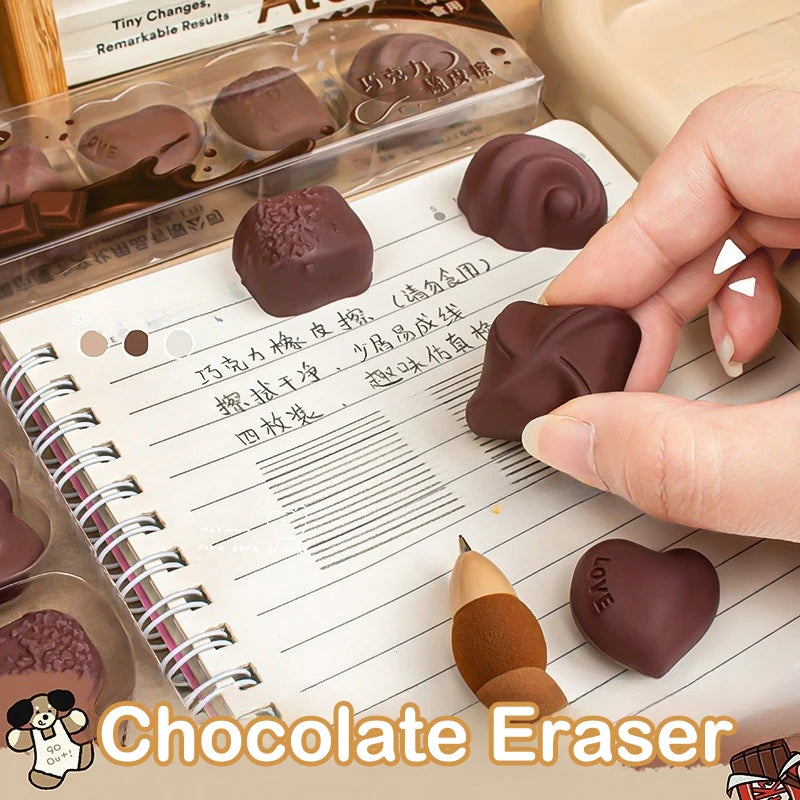Creative Cute Simulated Chocolate Eraser Student Rubber Kawaii Qme