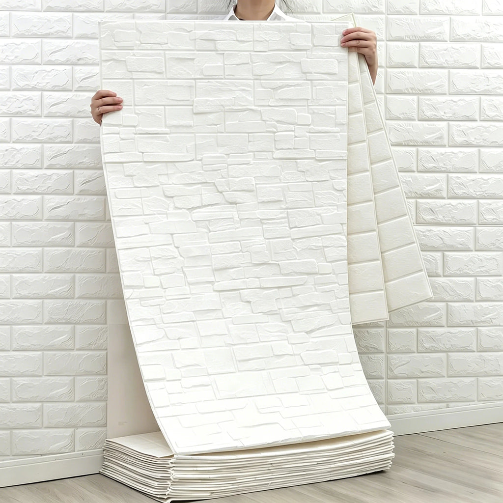 Vintage 3D Brick Wallpaper 77x70cm 1- Self Adhesive Wall Sticker Qme
