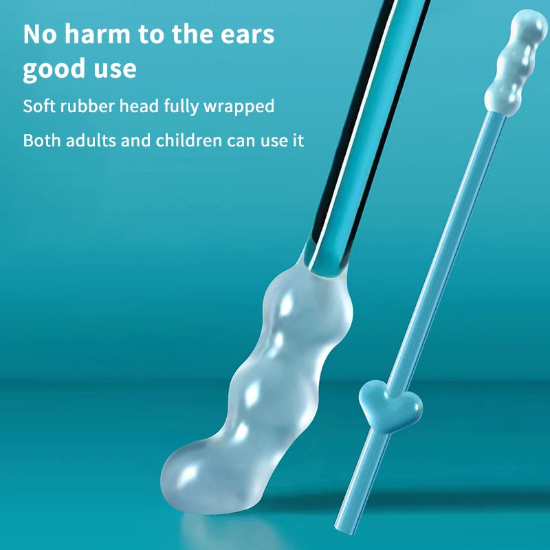 Box Ear Swabs Silicone Disposable Soft Cleaner Sticky Earwax Remover Qme