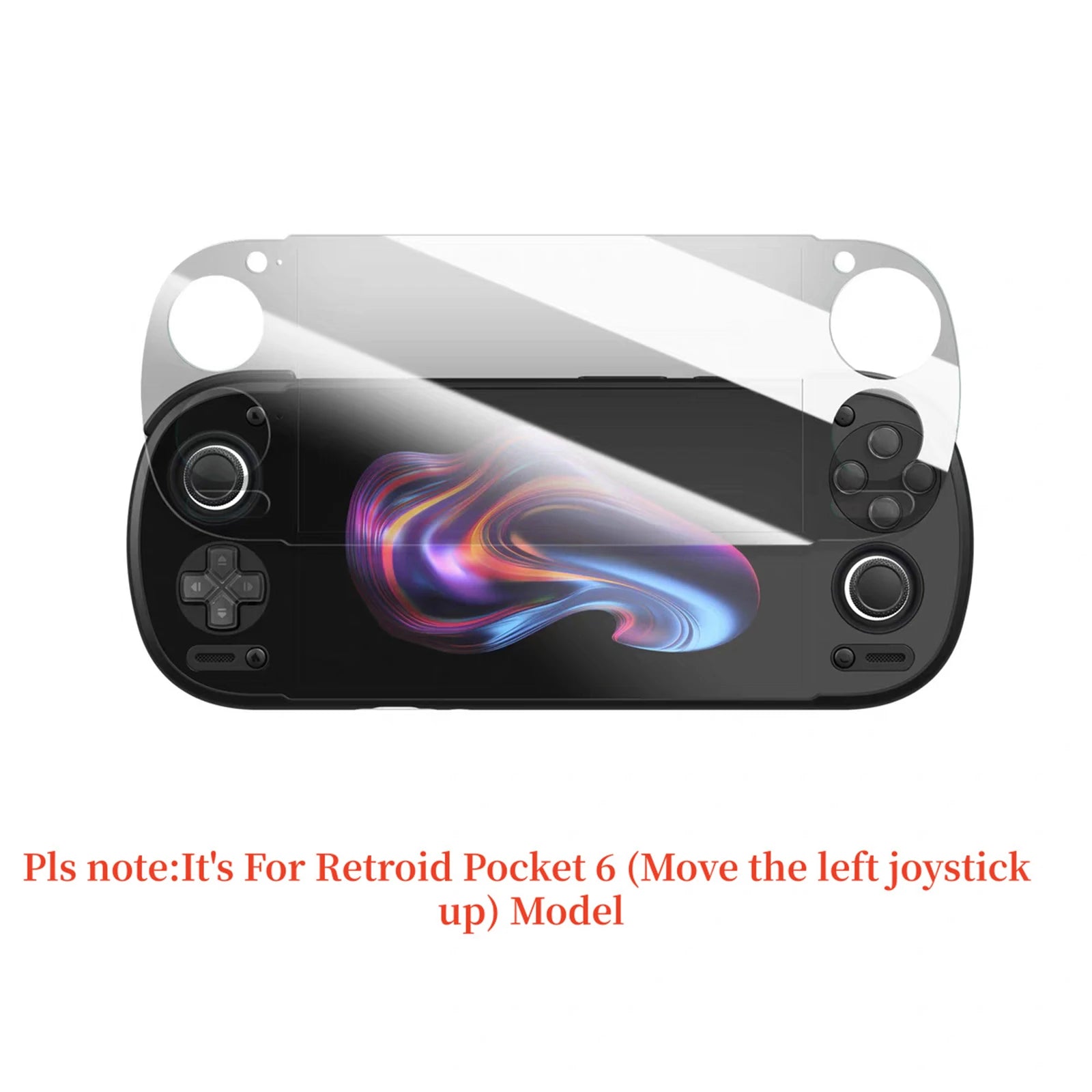 9H Hardness Tempered Glass For Retroid Pocket 6 5.5" Screen Protector Anti Scratch HD Film For Retroid Pocket 6 Game Machine Qme Left Joystick Up 3 PCS