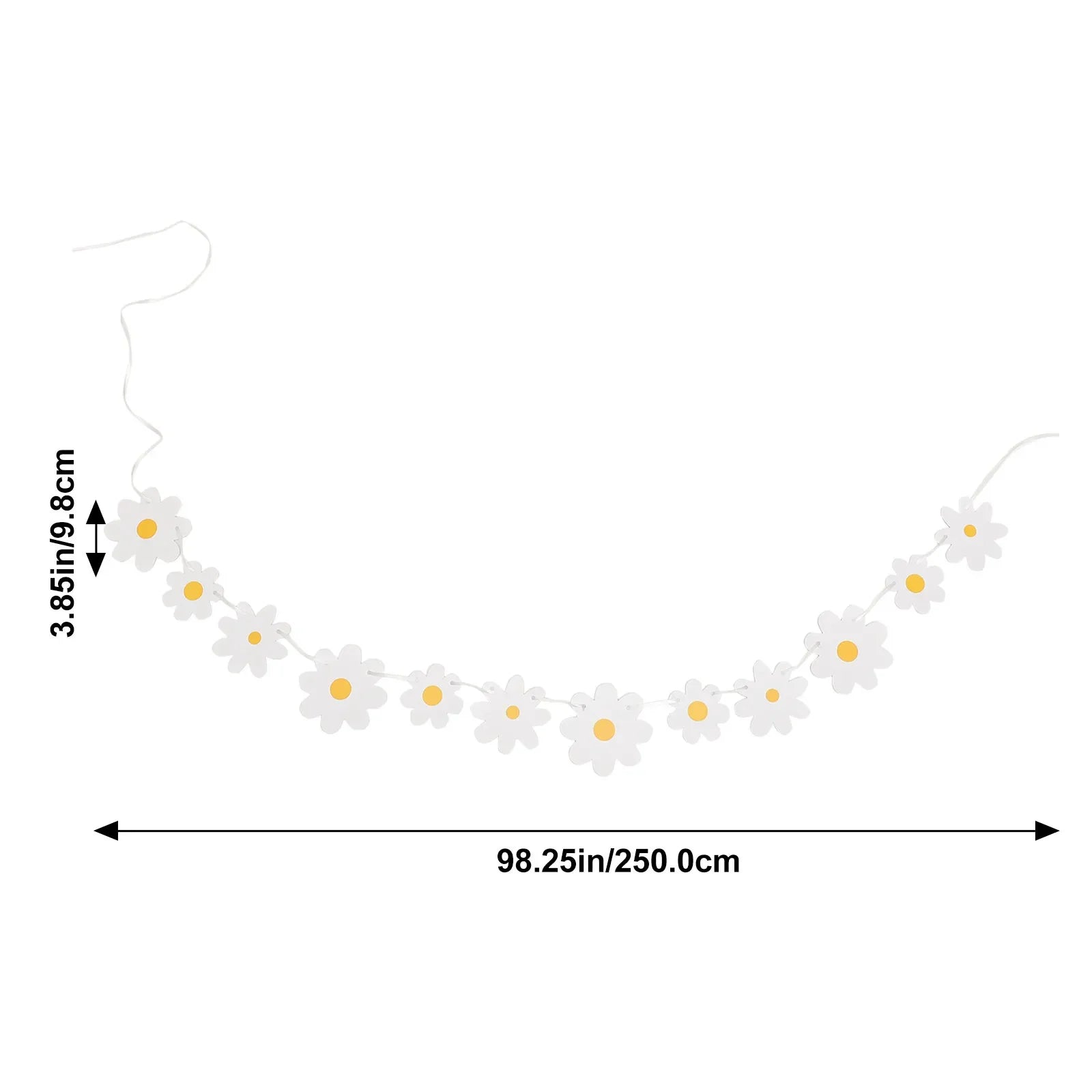 2Pcs Birthday Party Banner Flower Garland Chrysanthemum Paper Decoration Reusable Hanging Party Decorations for Wall Window Qme