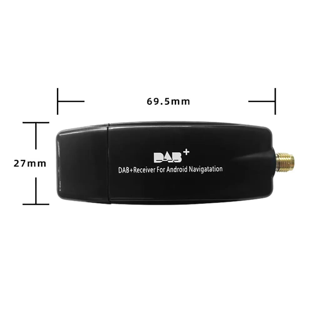 Car DAB+ Box USB Interface DAB+ Box Radio Receiver Adapter Car Radio Antenna Receiver for Android 5.1 and Above Car Radio Qme