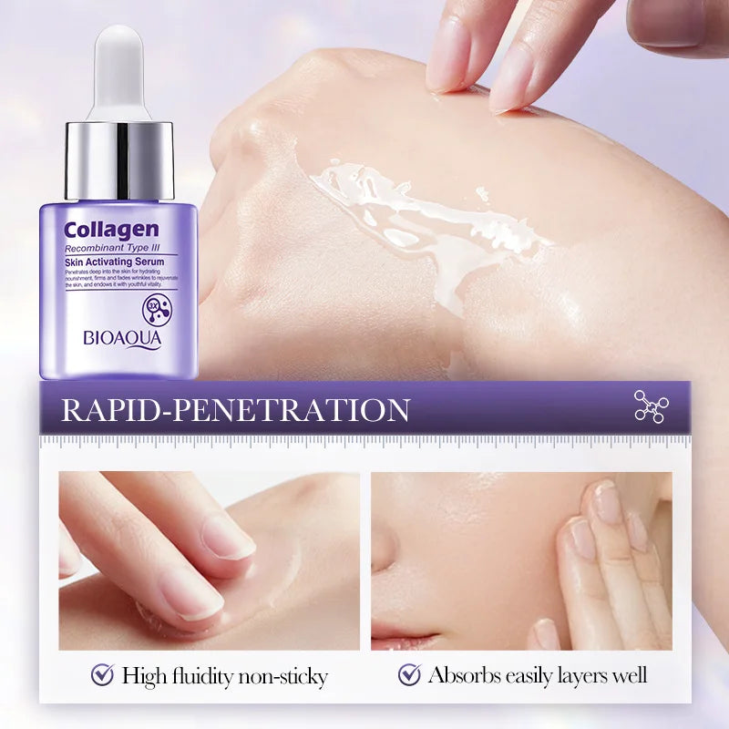 Instant Wrinkle Remover Face Serum Lifting Firming Fade Fine Lines Anti-aging Essence Whitening Brighten Nourish Skin Care Qme