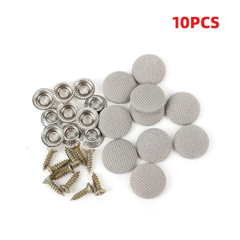 Auto Roof Retaining Buckle Headliner Repair Button Fabric Metal Rivet Qme Gray
