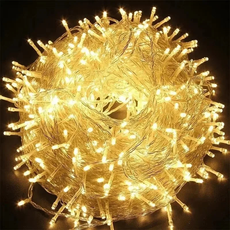 3M LED Light Crystal Ball Outdoor Garden Camping Light String 20 LED Lights Waterproof Garland Light Ramadan Decorations Qme Warm White B