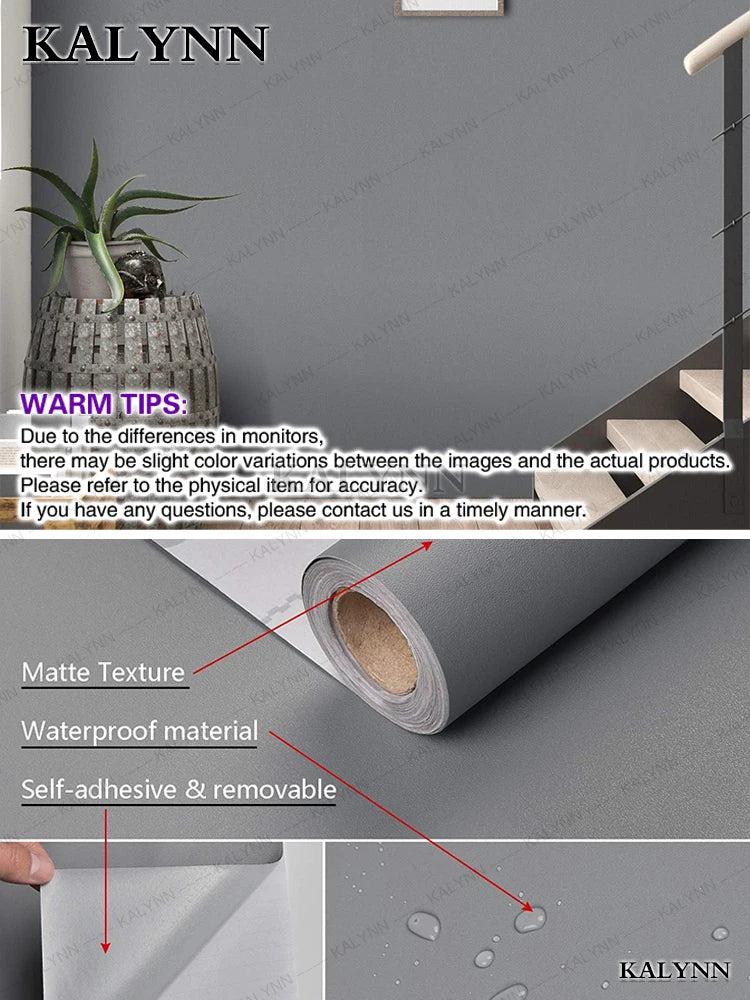 Sage Green Self-adhesive Wallpaper Vinyl Stick Peel Contact Paper Qme