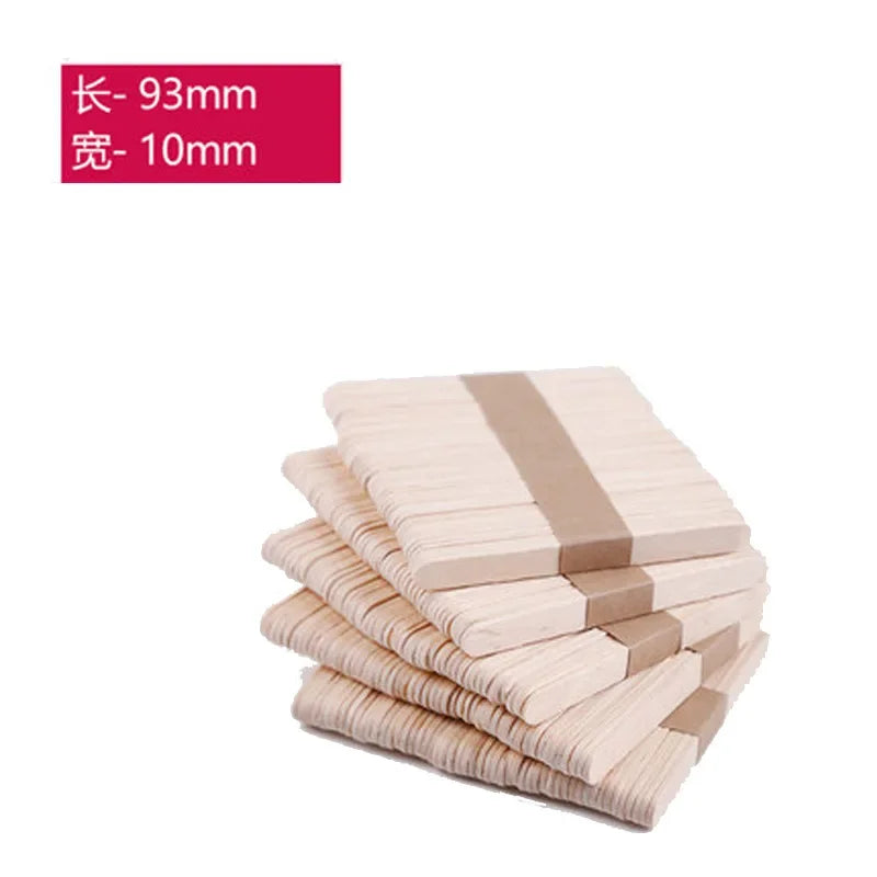 50 Pcs/Lot Colored Wooden Sticks Natural Wood Ice Cream Sticks Kids DIY Tool Qme 93x10W