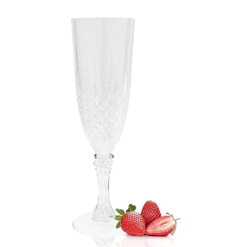 Transparent Champagne Goblet Legged Wine Glasses Cocktail Red Brandy Qme A1