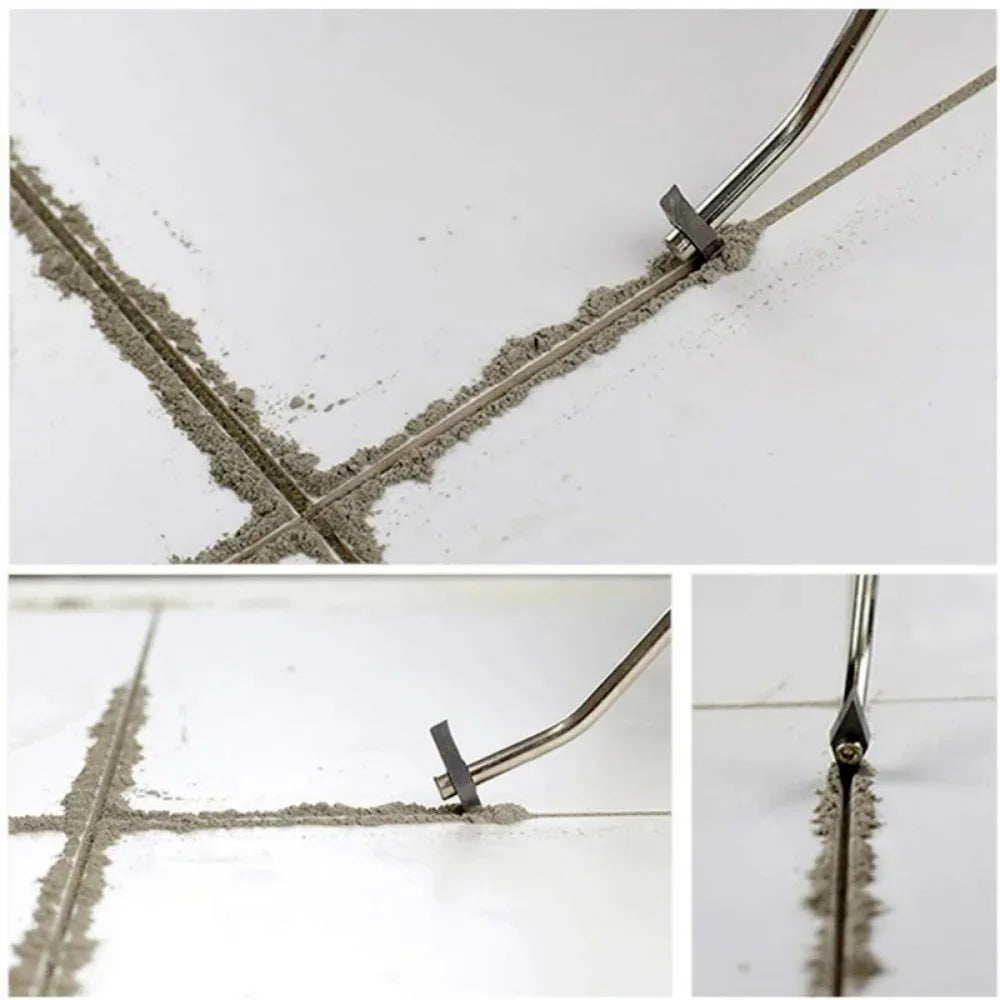 Ceramic Tile Grout Remover Professional Floor Wall Seam Cement Cleaning Hand Tool Rhombus Tungsten Steel Tiles Joint Gap Cleaner Qme