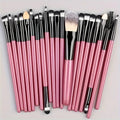 Makeup Brushes Set 20pcs Soft Eye Brush Kit Professional Foundation Concealer Blending Makeup Brush Beauty Tool Makeup Kit Qme pink