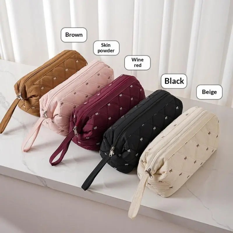 Waterproof Zipper Cosmetic Bags Women Hair Dryer Storage Bag Travel Qme