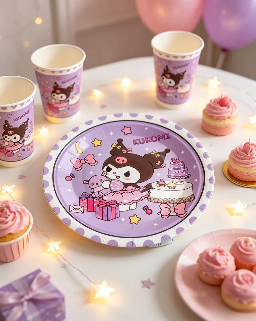 Hello Kitty Kuromi Cute Cartoon Birthday Party Decorations Holiday Qme 7 inches 1 Pack of 10