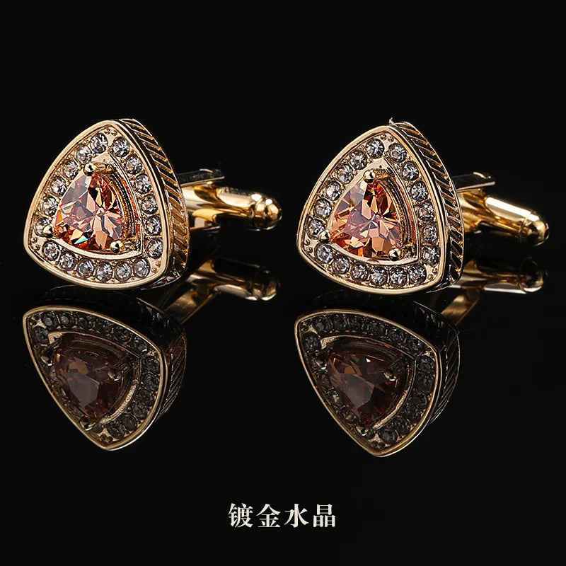 Men's Crystal Cufflinks Wedding Elegant Business Formal Dress Shirt Qme rt-8 Size fits all