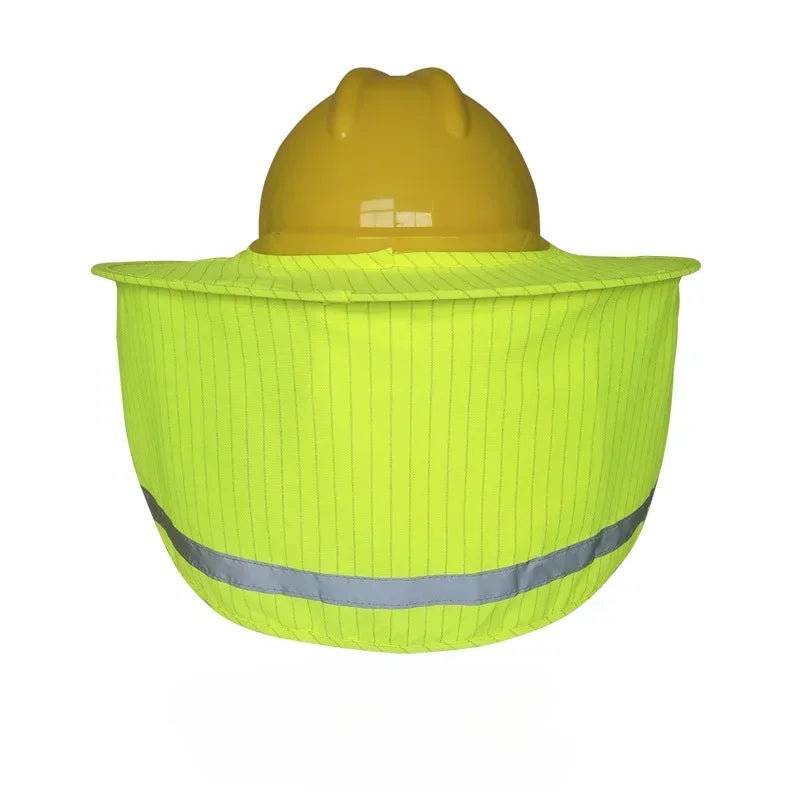 Useful Mesh Reflective Cap Cover, Reflective Stripe, Summer Sun Shade, Safety Hard Hat Neck Shield for Construction Workers Qme