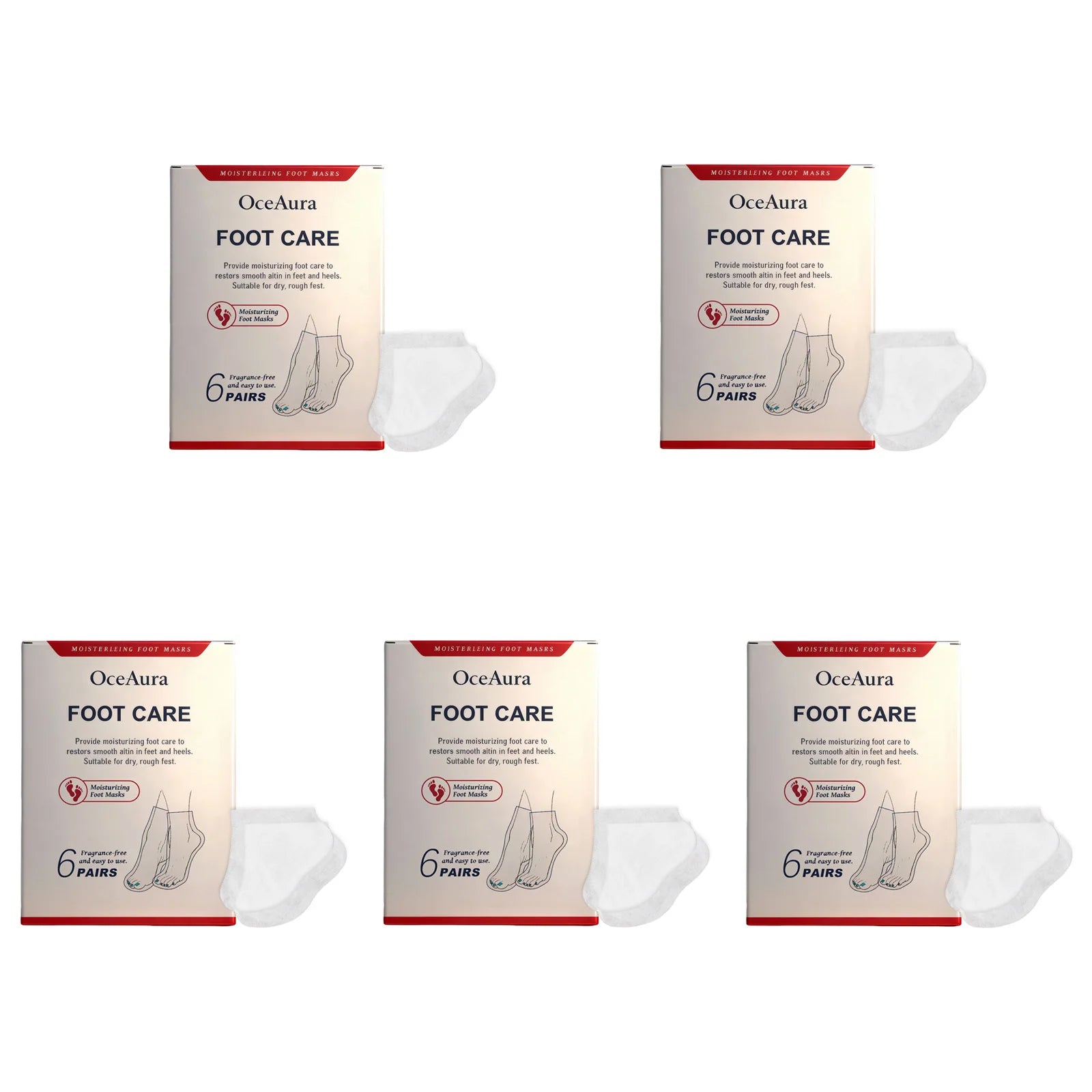 Shea Butter Moisturizing Foot Mask Gentle Exfoliation Remove Dead Skin Relieve Foot Soft Smooth Hydrated Feet Masks Skin Care Qme 30Pairs Boxed
