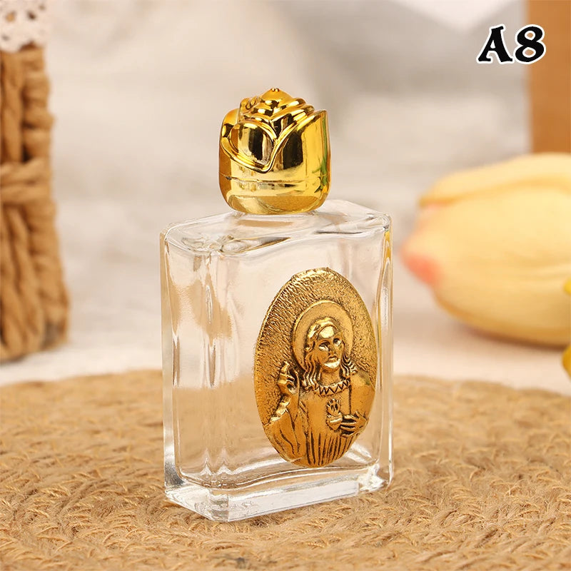 11 Types Glass Holy Water Jesus Bottle Religious Cross Christian Qme A8