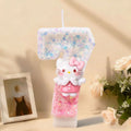 Hello Kitty Birthday Candles Cute Pink Cake Decorative Number Candles Mood Lighting Qme 7