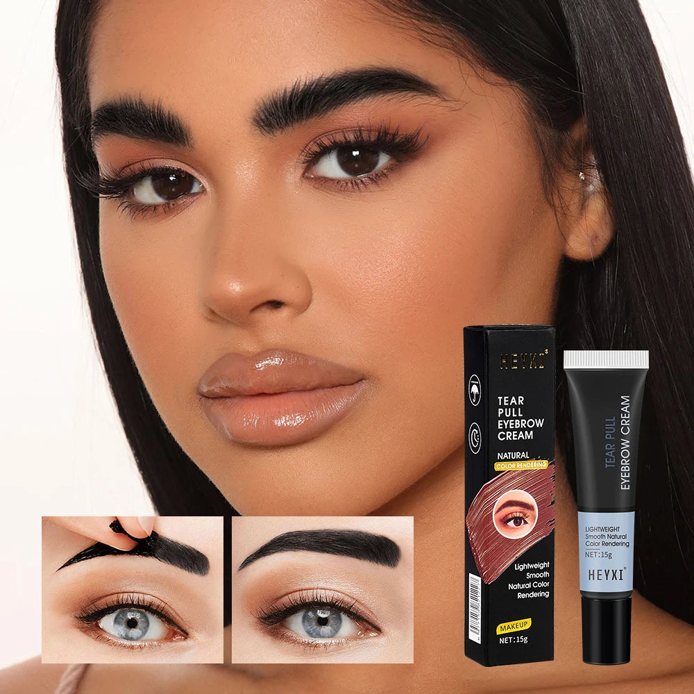 Waterproof Tear Off Dye Eyebrow Cream Long-lasting Fixing Available Qme