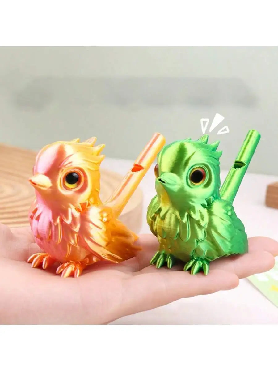 Multi-color 3D Printed Whistle Water Injection Simulation Bird Can Qme