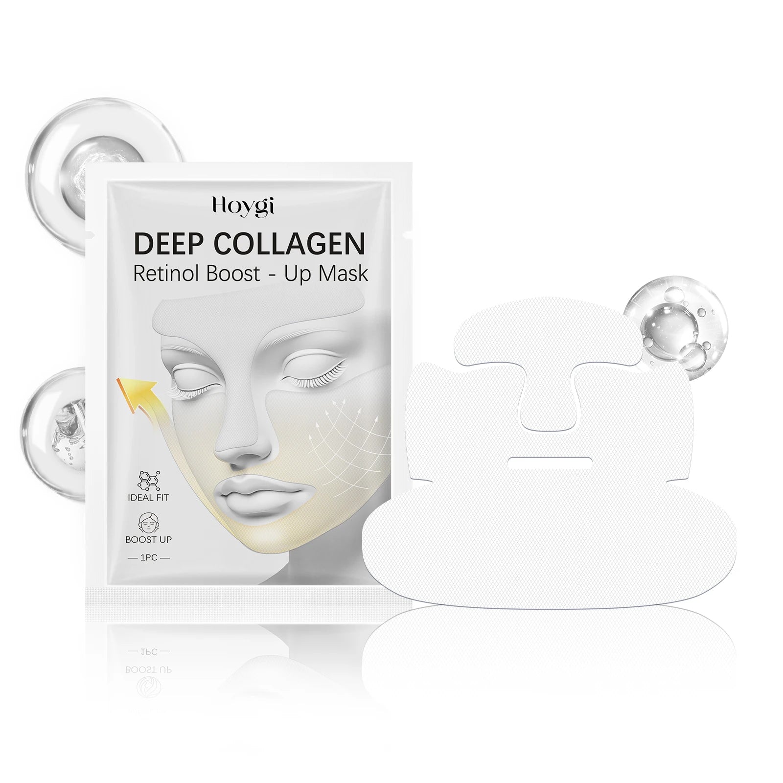 1/5/10Pcs Portable Deep Collagen Mask Moisturizing Firming Nourish Pore Shrinking Smooth Brightening Skin Retinol Boost-Up Mask Qme 1Pcs