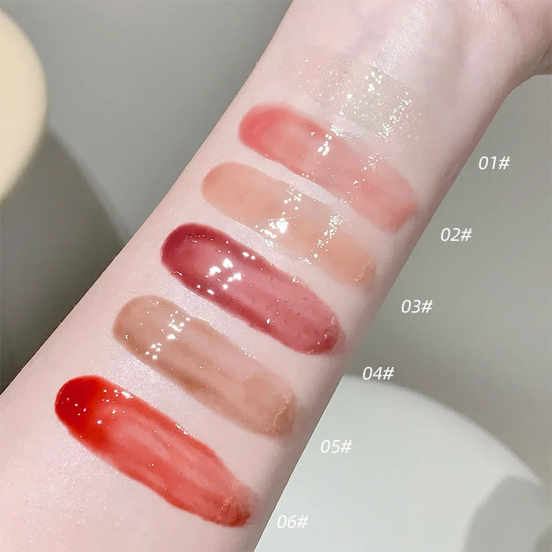 Gege Bear Pure Lip Gloss Moisturizing Watery Mirror Clear Lipstick Qme