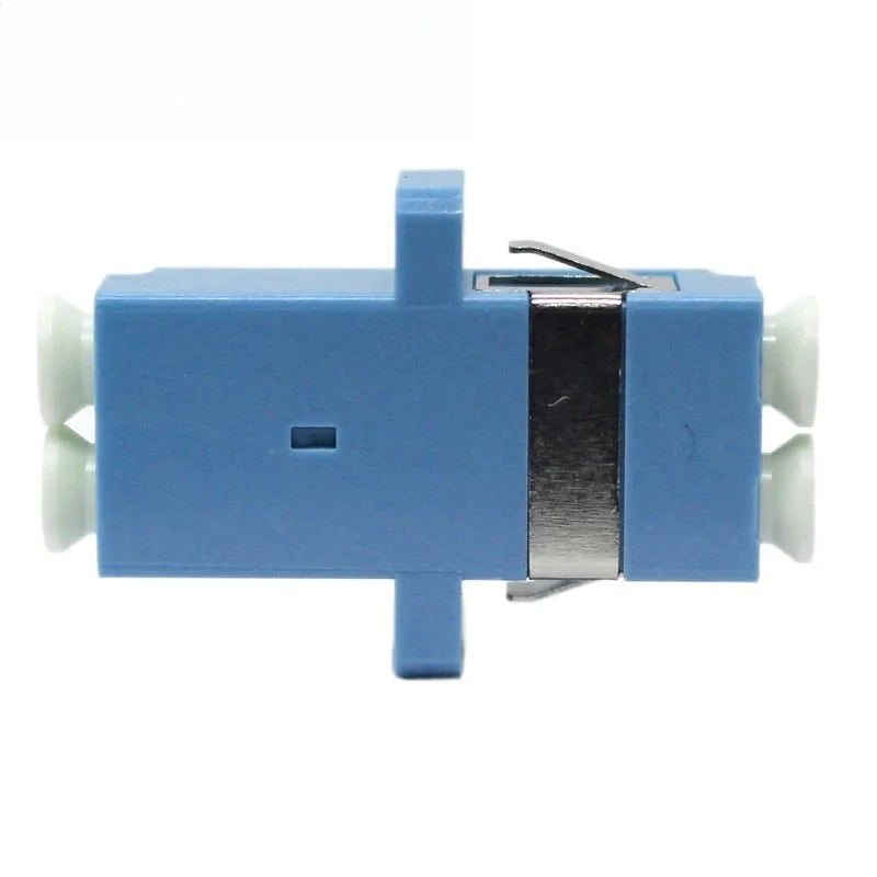 50pcs Fiber optical Flange Coupler LC-LC Duplex Coupler Connector Single Mode Plastic duplex optical fiber adapter LC UPC Qme