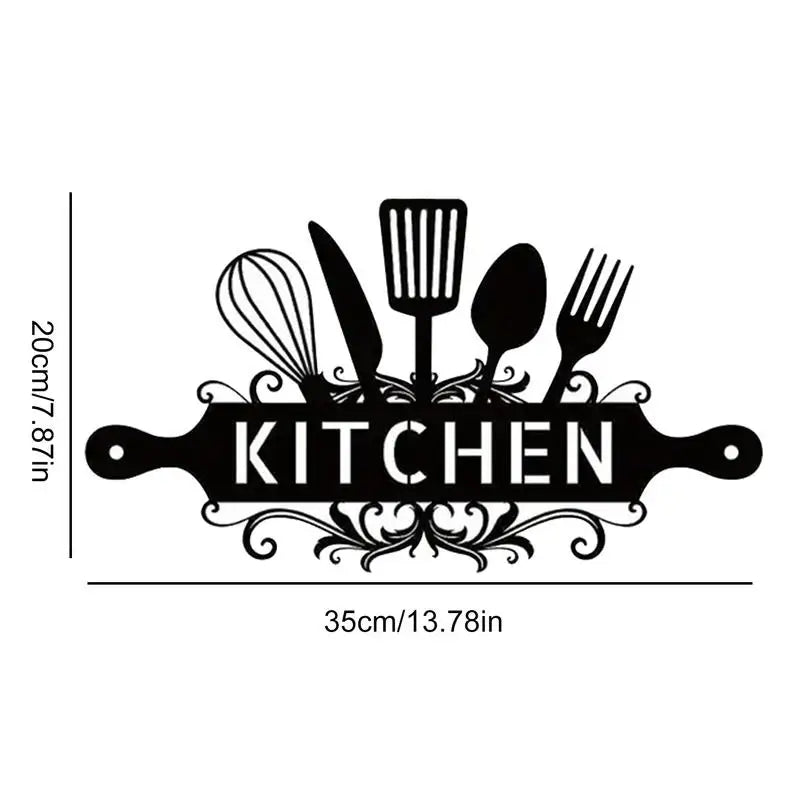 Kitchen Signs Wall Decor Rustic Black Country Farmhouse Decoration Qme